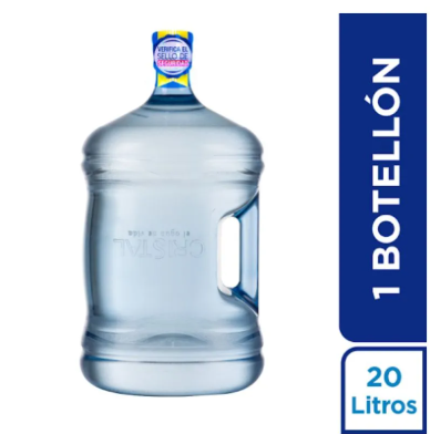 Botellón de agua Cristal, 20 litros